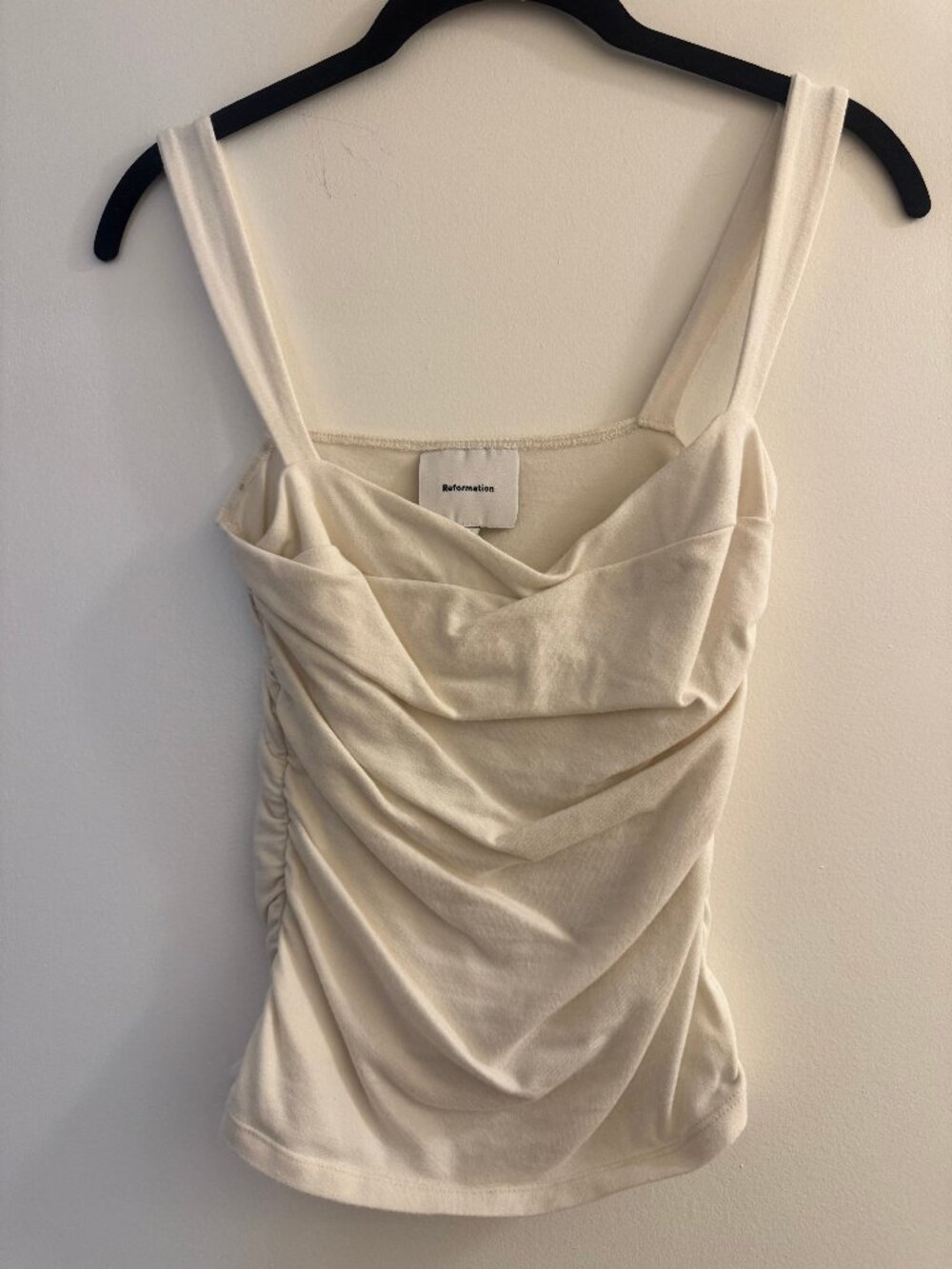 Reformation Trish Knit Top Fior Di Latte XS